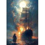 Puzzle Art Puzzle Atrás das Chamas 1000 Peças