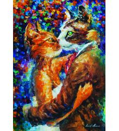 Puzzle Art Puzzle A Dança do Amor dos Gatos 1000 Peças