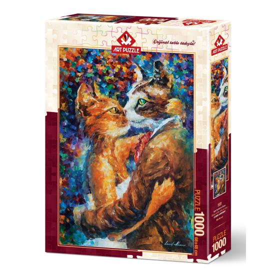 Puzzle Art Puzzle A Dança do Amor dos Gatos 1000 Peças