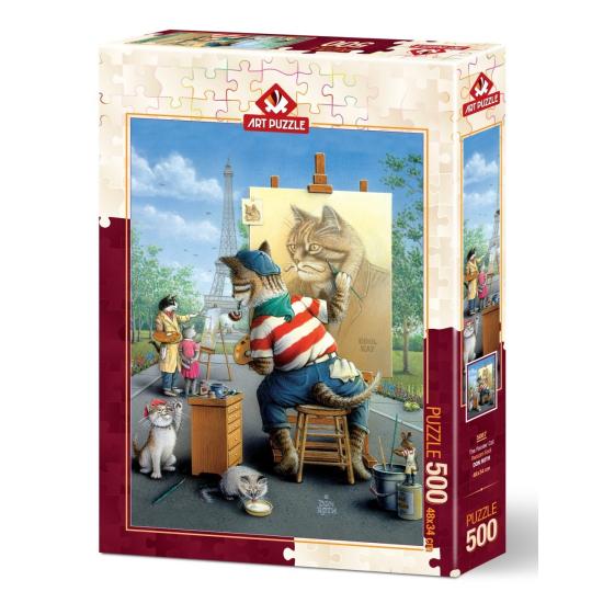 Puzzle Art Puzzle O Pintor Gato 500 Peças