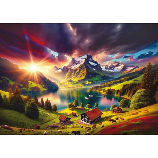 Puzzle Art Puzzle À Beira dos Alpes 500 Peças Puzzle Art Puzzle À Beira dos Alpes 500 Peças