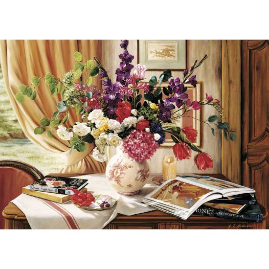 Puzzle Art Puzzle Canto Arte e Flores de 1000 peças