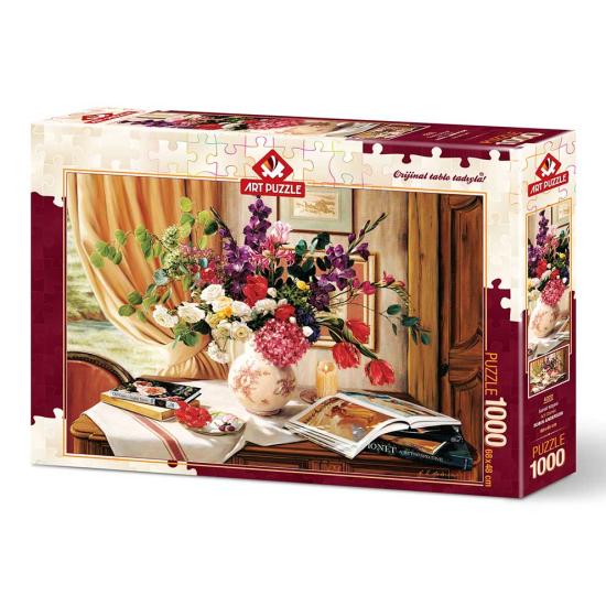 Puzzle Art Puzzle Canto Arte e Flores de 1000 peças