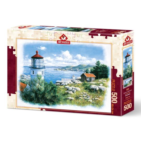 Puzzle Art Puzzle Farol à beira-mar de 500 peças