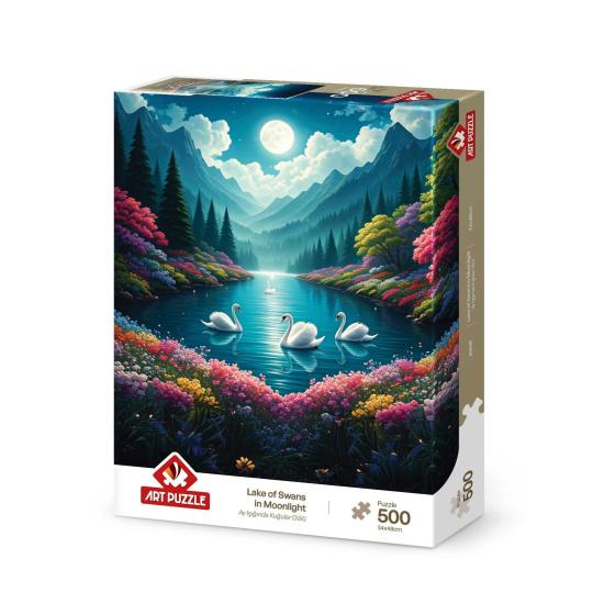 Puzzle Art Puzzle O Lago dos Cisnes ao Luar 500 Peças
