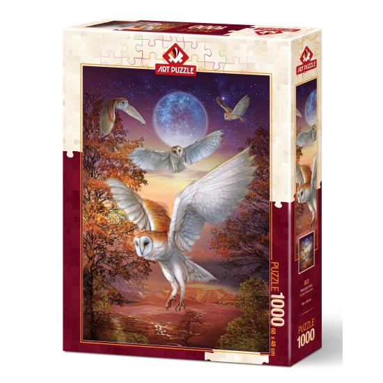 Puzzle Art Puzzle Corujas ao Luar de 1000 Pçs Puzzle Art Puzzle Corujas ao Luar de 1000 Pçs