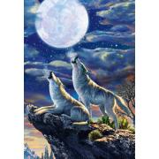 Puzzle Art Puzzle Lobos e Lua Cheia 1000 Peças