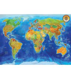 Puzzle Art Puzzle Mapa Geopolítico Mundial de 2000 Peças