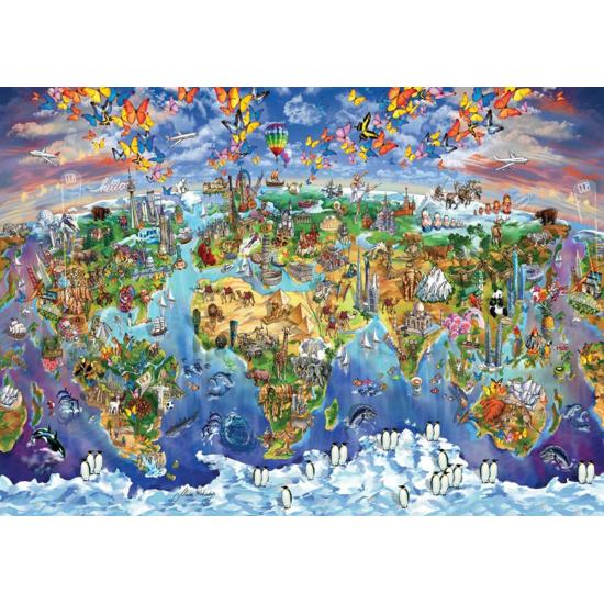 Puzzle Art 2000 peças Wonderful World ilustrado Puzzle