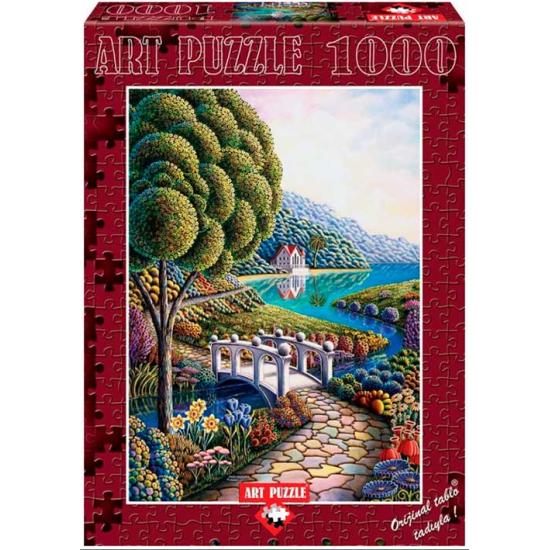 Puzzle Arte Bordas de Flores 1000 Peças
