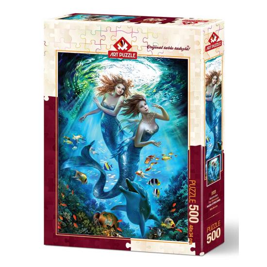 Puzzle Art Puzzle Sereia Casal 500 Peças
