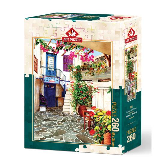 Puzzle Art Puzzle Pátio com Flores de 260 Peças