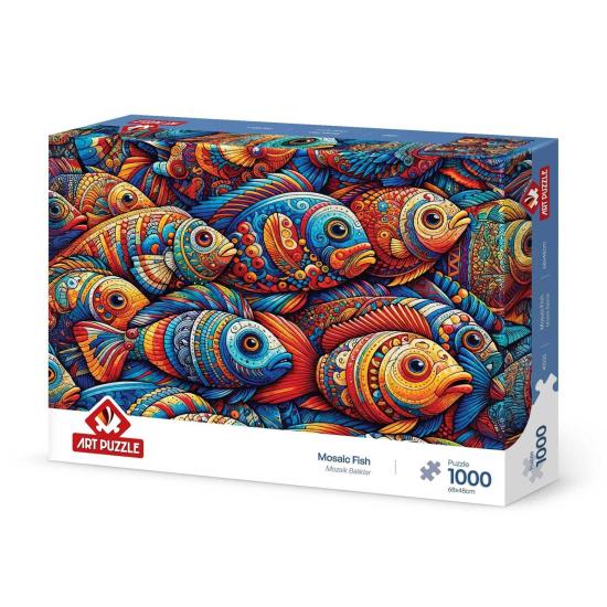Puzzle Art Puzzle Peixe Mosaico 1000 Peças