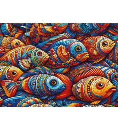 Puzzle Art Puzzle Peixe Mosaico 1000 Peças