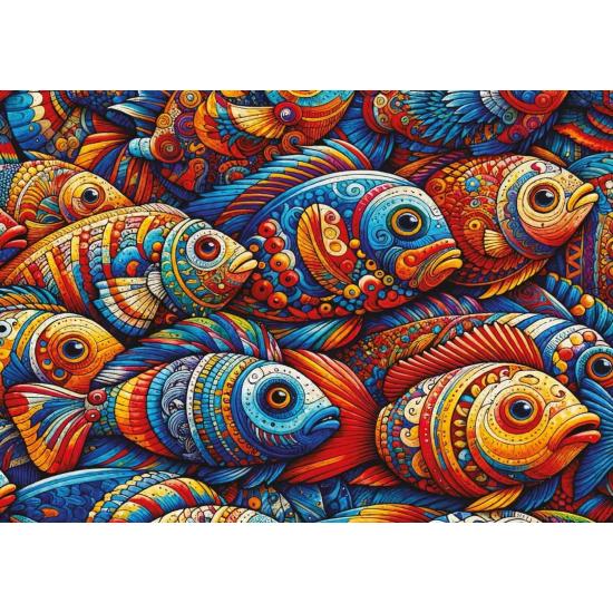 Puzzle Art Puzzle Peixe Mosaico 1000 Peças