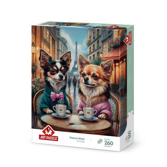 Puzzle Art Puzzle Filhotes Estilosos de 260 peças