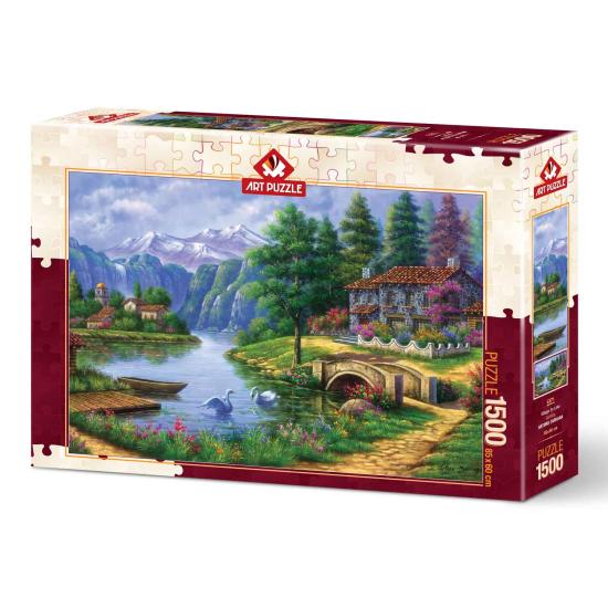 Puzzle Art Puzzle Village by the Lake 1500 peças