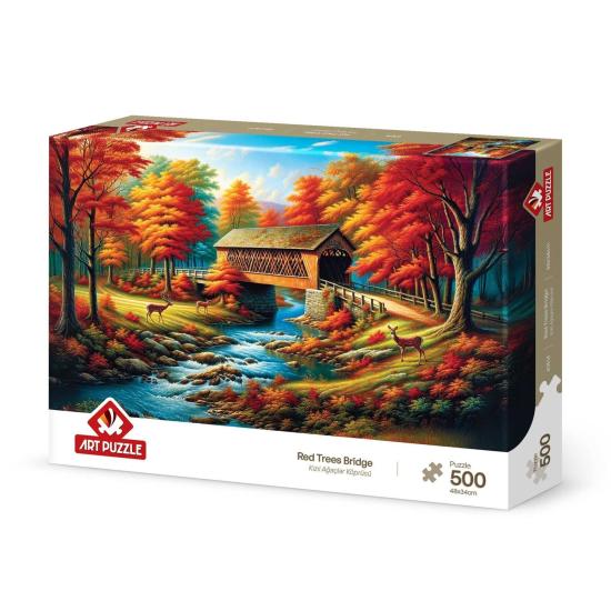 Puzzle Art Puzzle Ponte Das Árvores Vermelhas 500 Peças
