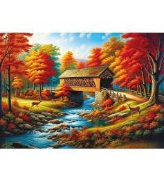 Puzzle Art Puzzle Ponte Das Árvores Vermelhas 500 Peças