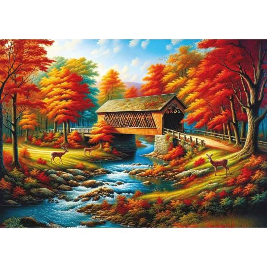 Puzzle Art Puzzle Ponte Das Árvores Vermelhas 500 Peças