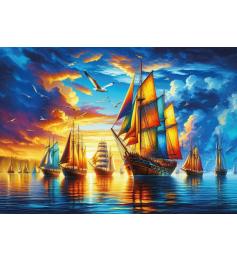 Puzzle Art Puzzle Porto das Velas Coloridas 500 Peças