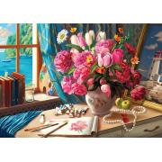 Puzzle Art Puzzle Buquê de Flores Artísticas de 1500 peças