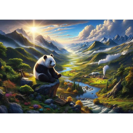 Puzzle Art Puzzle Retiro Silencioso do Panda 500 Peças