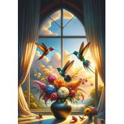 Puzzle Art Puzzle Sinfonia de Flores e Asas 500 Peças