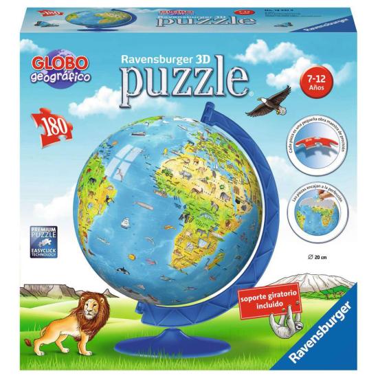 Puzzle Ball 3D Ravensburger Geographic Globe 180 peças