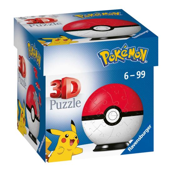 Puzzle Ball 3D Ravensburger Pokemon Pokeball 55 Peças