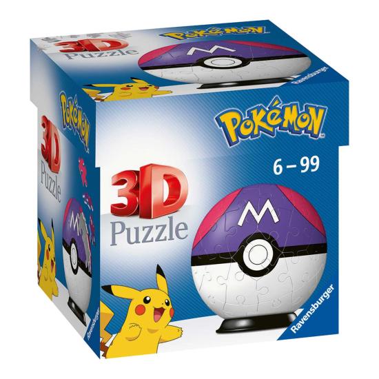 Puzzle Ball 3D Ravensburger Pokemon Masterball 55 Peças