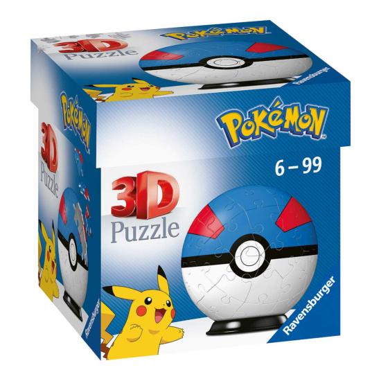 Puzzle Ball 3D Ravensburger Pokemon Superball  55 Peças Puzzle Ball 3D Ravensburger Pokemon Superball  55 Peças