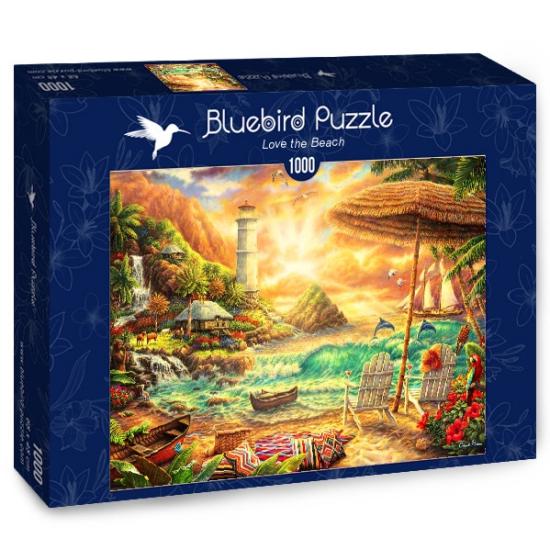 Puzzle Bluebird eu amo a praia 1000 peças
