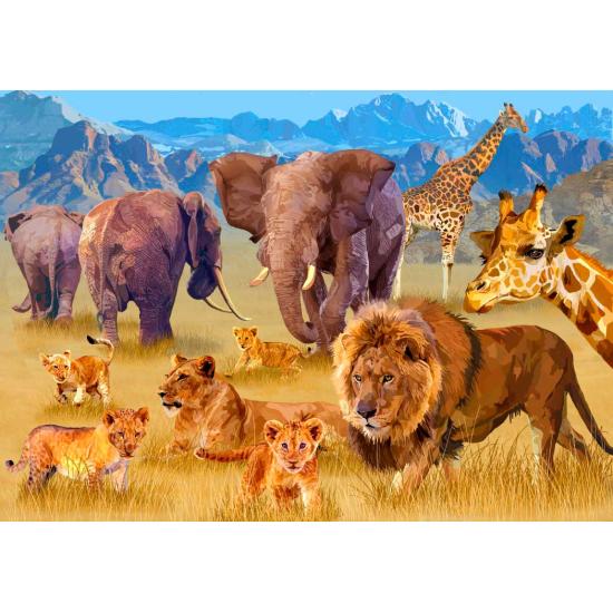 Puzzle Bluebird Animais da savana 1500 peças