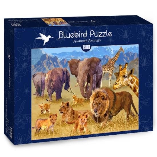 Puzzle Bluebird Animais da savana 1500 peças