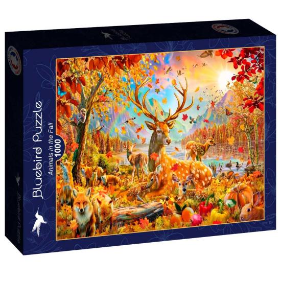 Puzzle Bluebird Animais no Outono de 1000 Peças