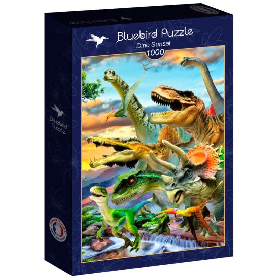 Puzzle Bluebird Pôr do Sol Dino 1000 peças