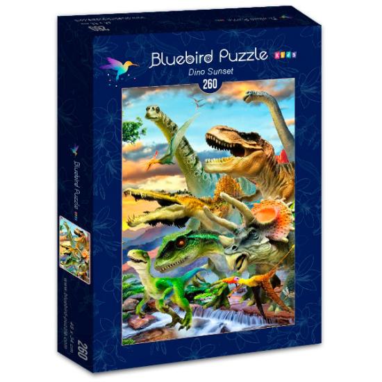 Puzzle Bluebird Dino Sunset 260 peças
