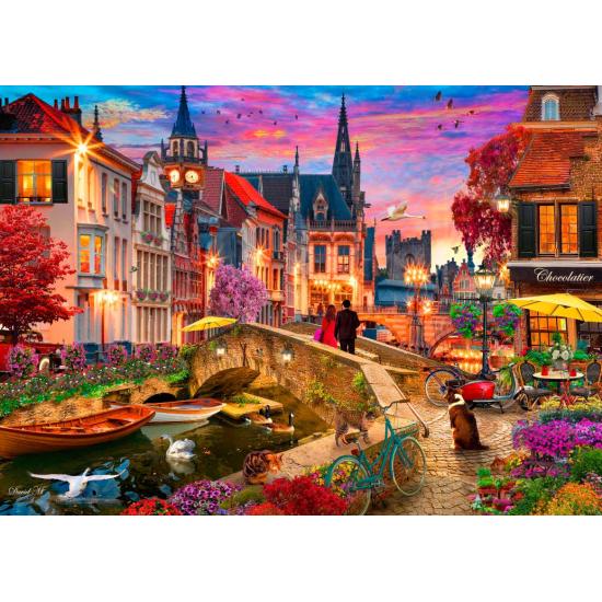 Puzzle Bluebird Noite No Canal de 500 peças