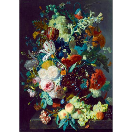 Puzzle Bluebird Natureza Morta com Flores e Frutas de 1000 P