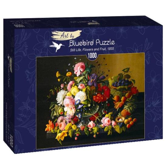 Puzzle Bluebird Natureza Morta, Flores e Frutas de 1000 peças