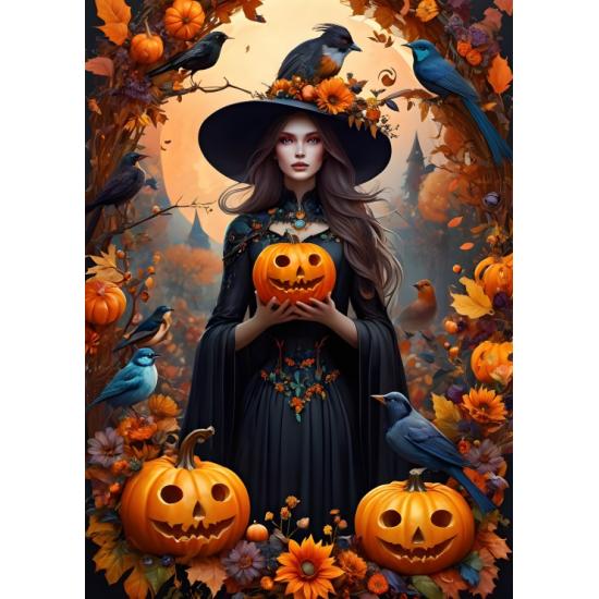 Puzzle Bluebird Feiticeira de Halloween de 500 peças