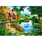 Puzzle Bluebird Cabana à beira do Lago de 500 peças