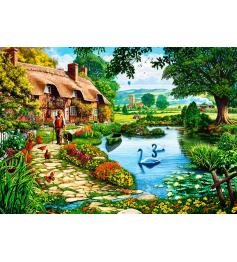 Puzzle Bluebird Cabana à beira do Lago de 500 peças