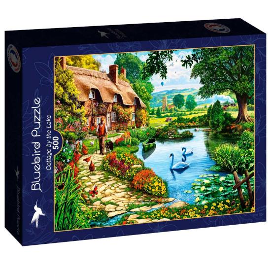 Puzzle Bluebird Cabana à beira do Lago de 500 peças Puzzle Bluebird Cabana à beira do Lago de 500 peças
