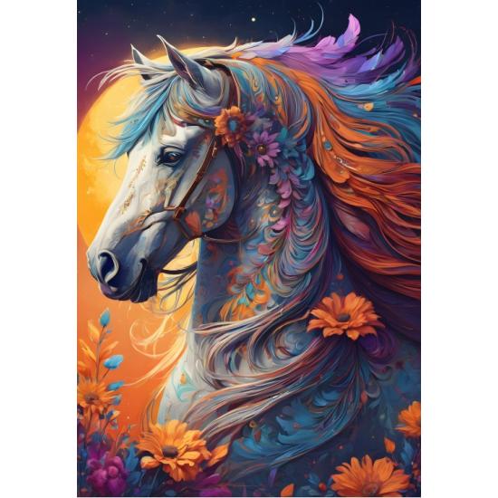 Puzzle Bluebird Cavalo Floral 1000 peças