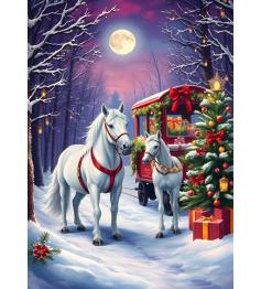 Puzzle Bluebird Cavalos No Natal XXL de 300 peças