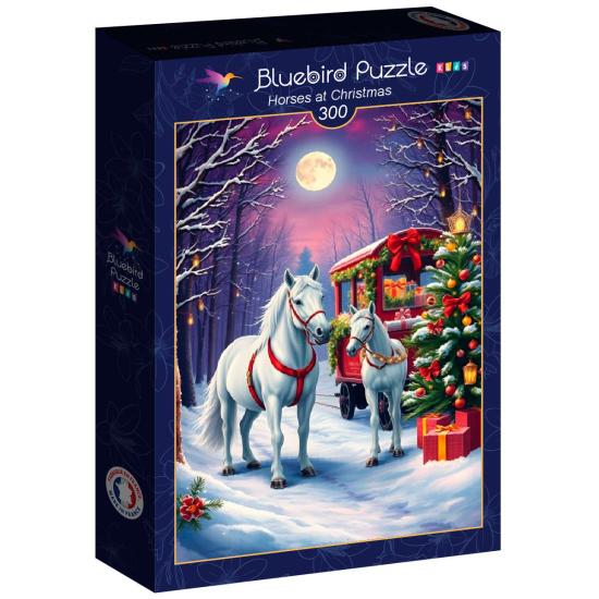 Puzzle Bluebird Cavalos No Natal XXL de 300 peças
