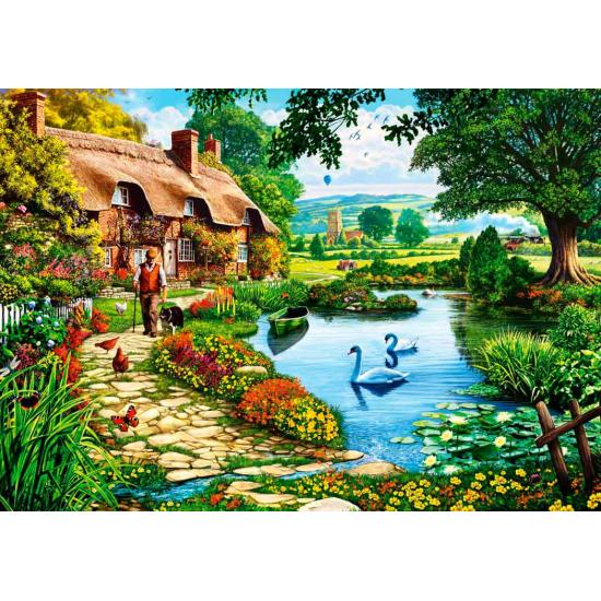Puzzle Bluebird Cabana no Lago 1000 Peças