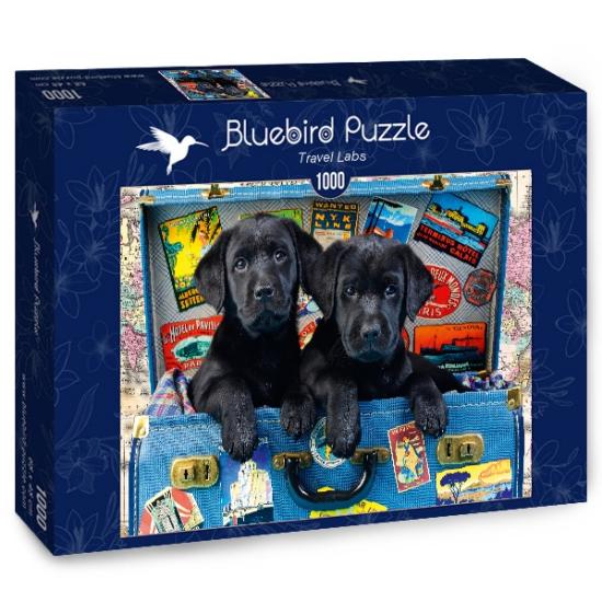 Puzzle Bluebird Cachorros Pretos Viajantes 1000 Peças